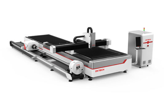 Machine de découpe laser à fibre pour tubes et plaques à plate-forme d'échange série EPT avec culbuteur